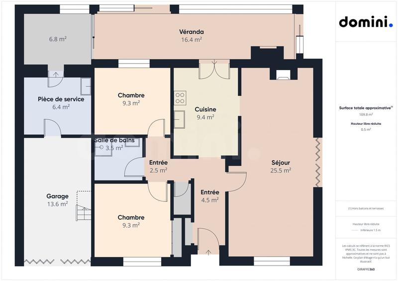 Maison - 68 m² - 3 pièces