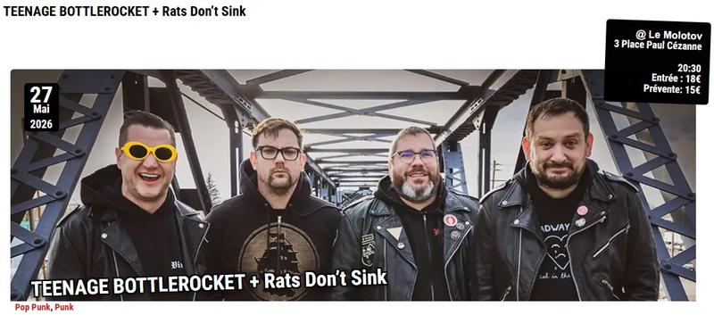 Teenage Bottlerocket + Rats don't sink
