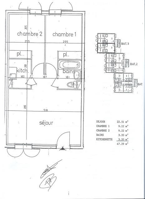 Appartement - 47 m² - 3 pièces