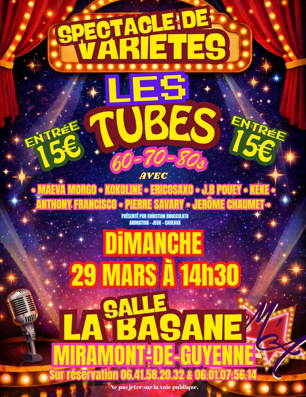 Spectacle de variété - les Tubes 60-70-80s