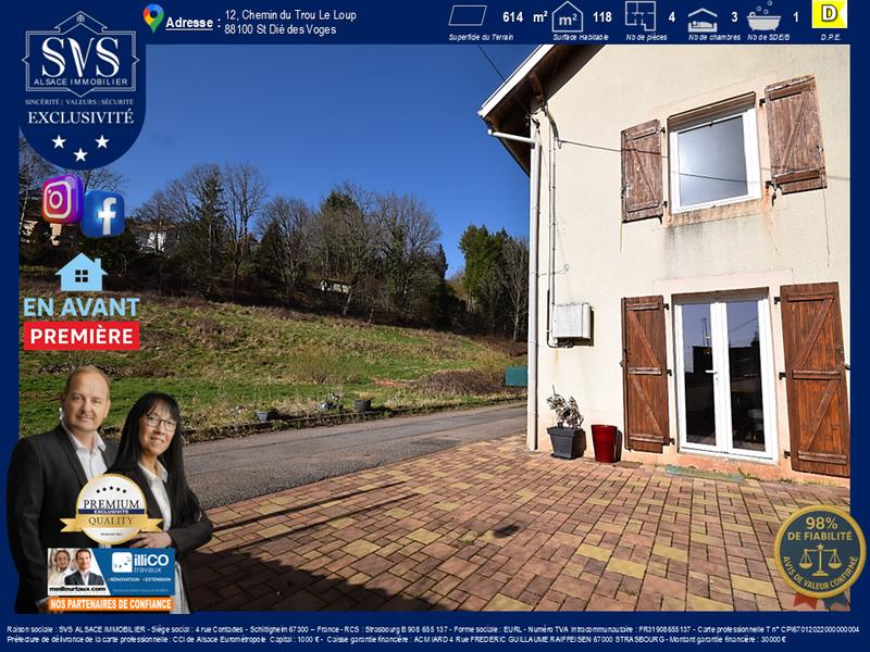 Maison - 118 m² - 4 pièces