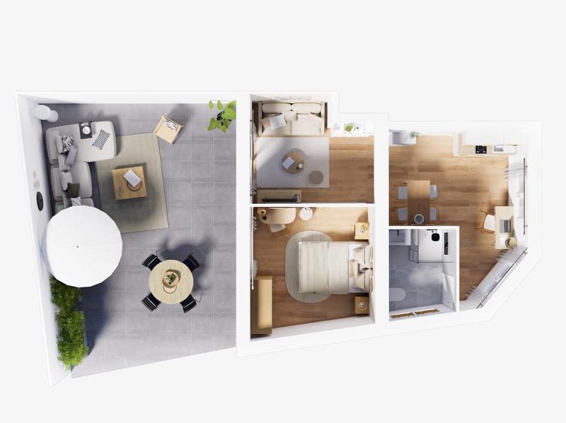 Appartement - 34 m² - 2 pièces