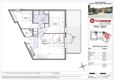 Appartement - 64 m² - 3 pièces