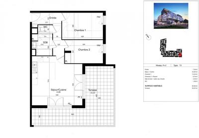 Appartement - 66 m² - 3 pièces