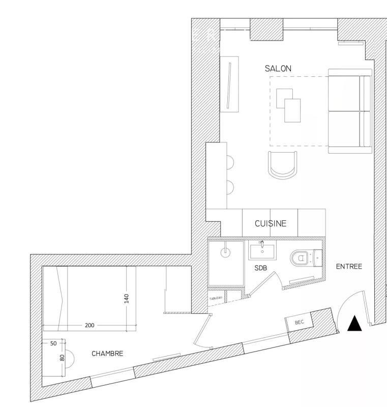 Appartement - 28 m² - 1 pièce