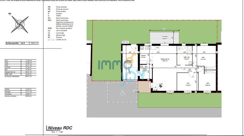 Maison - 86 m² - 4 pièces