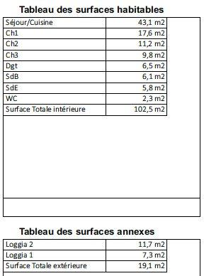 Appartement - 103 m² - 4 pièces