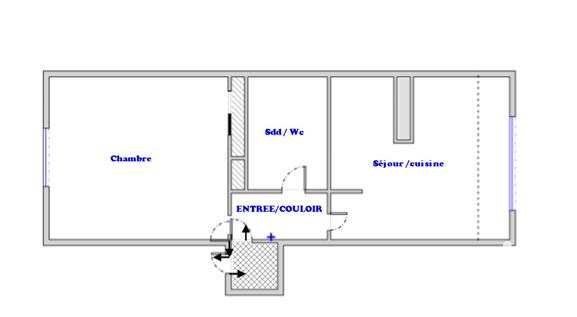 Appartement - 35 m² - 2 pièces