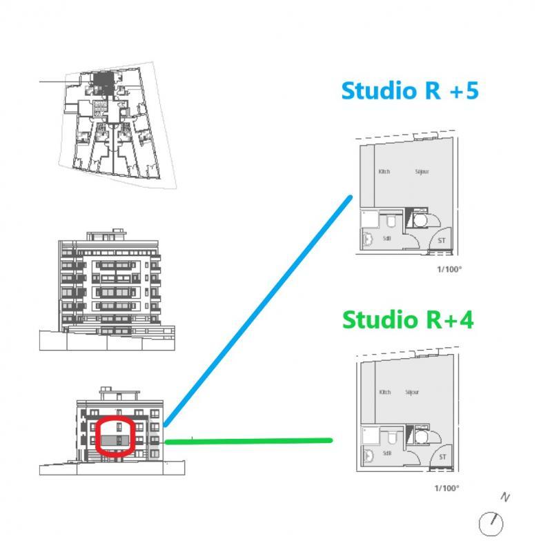 Studio - 34 m² - 1 pièce