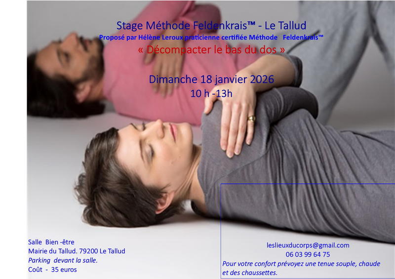 Stage méthode Feldenkrais au Tallud