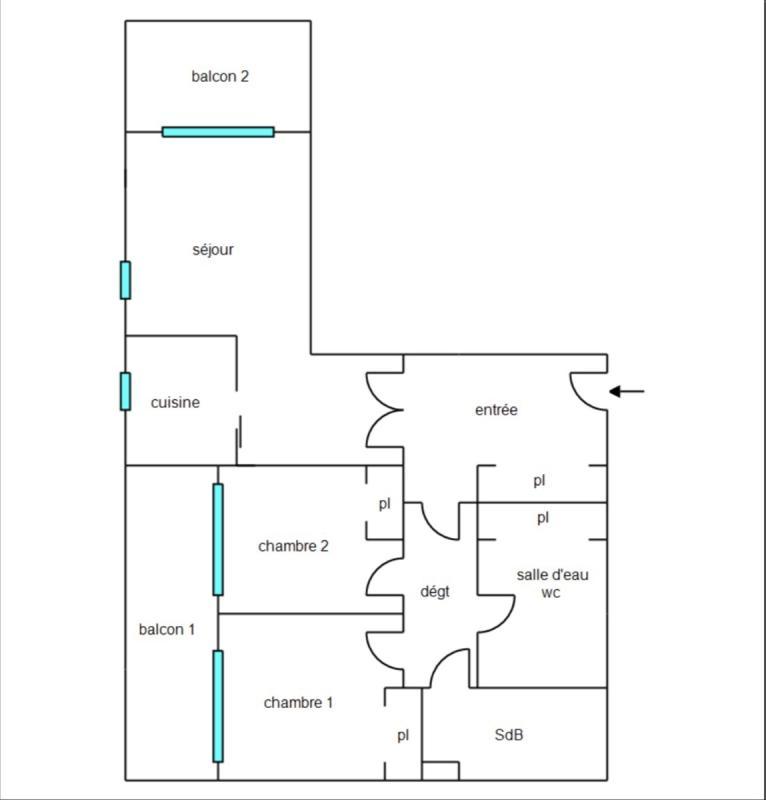 Appartement - 87 m² - 3 pièces