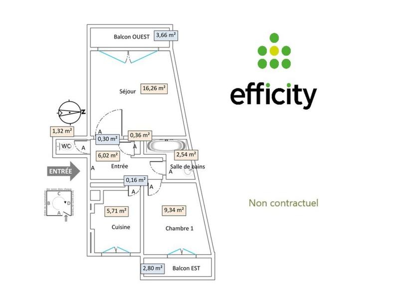 Appartement - 41 m² - 2 pièces