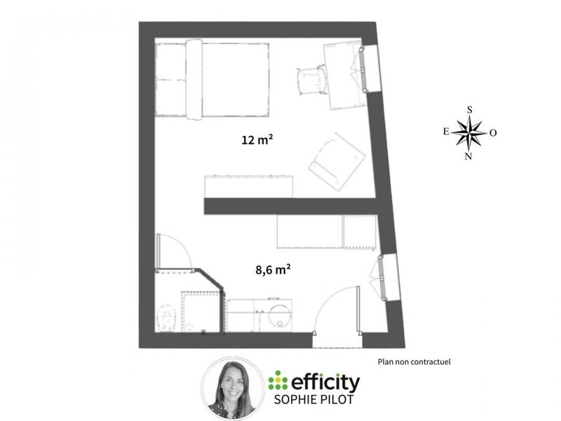 Appartement - 21 m² - 1 pièce