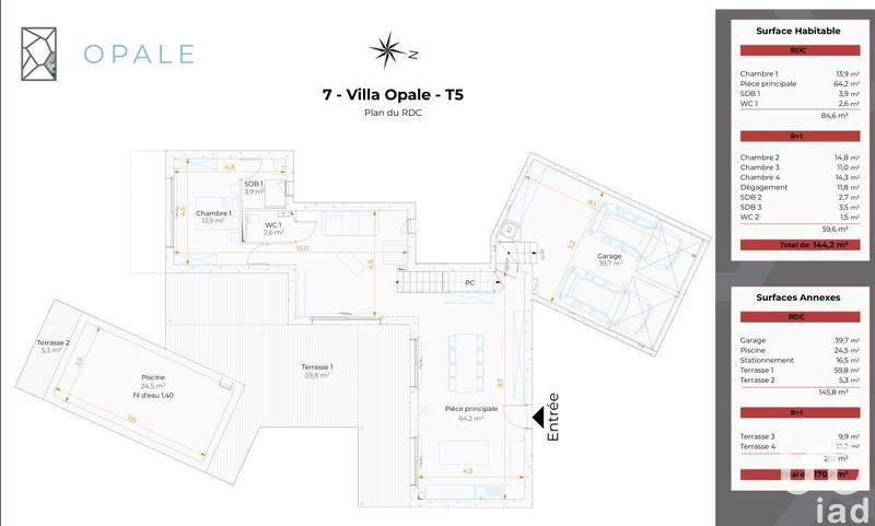 Maison - 144 m² - 5 pièces