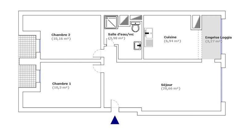 Appartement - 55 m² - 3 pièces