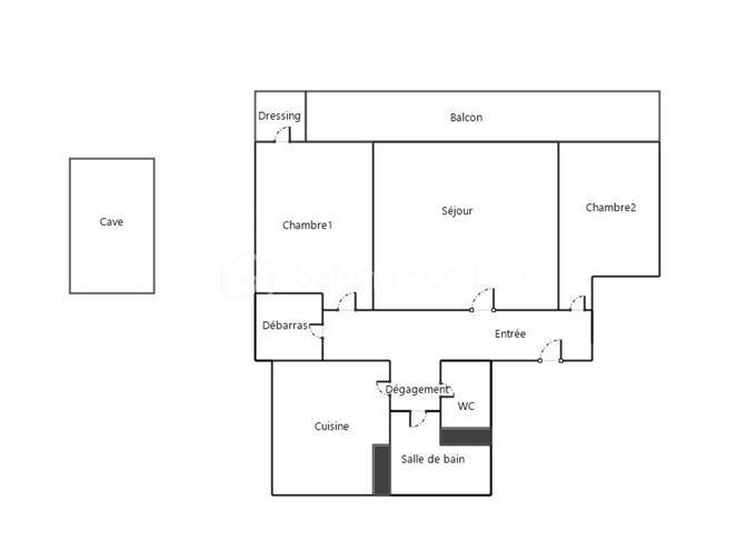 Appartement - 55 m² - 3 pièces