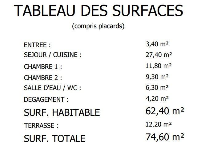 Appartement - 63 m² - 3 pièces