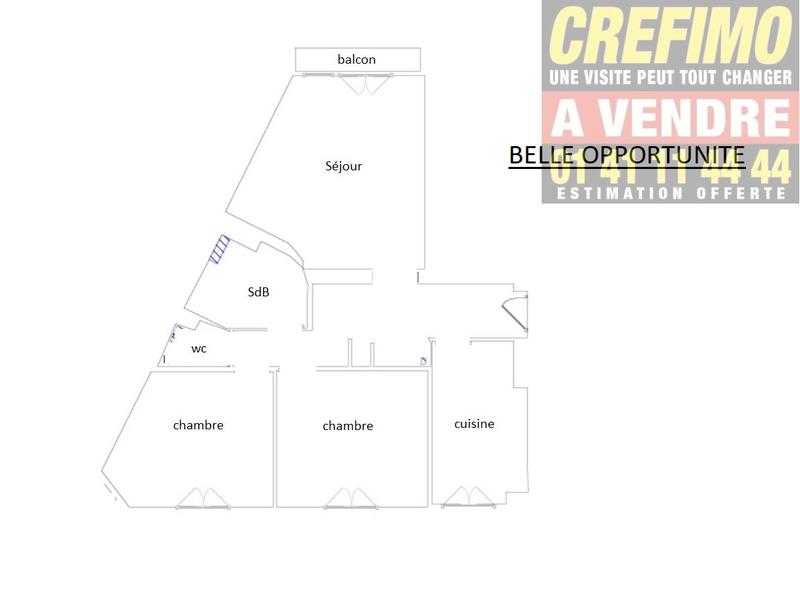 Appartement - 58 m² - 3 pièces