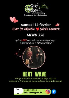 St Valentin Soirée concert Heat Wave