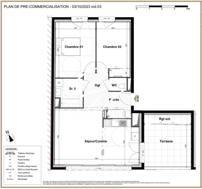Appartement - 63 m² - 3 pièces