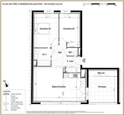 Appartement - 63 m² - 3 pièces