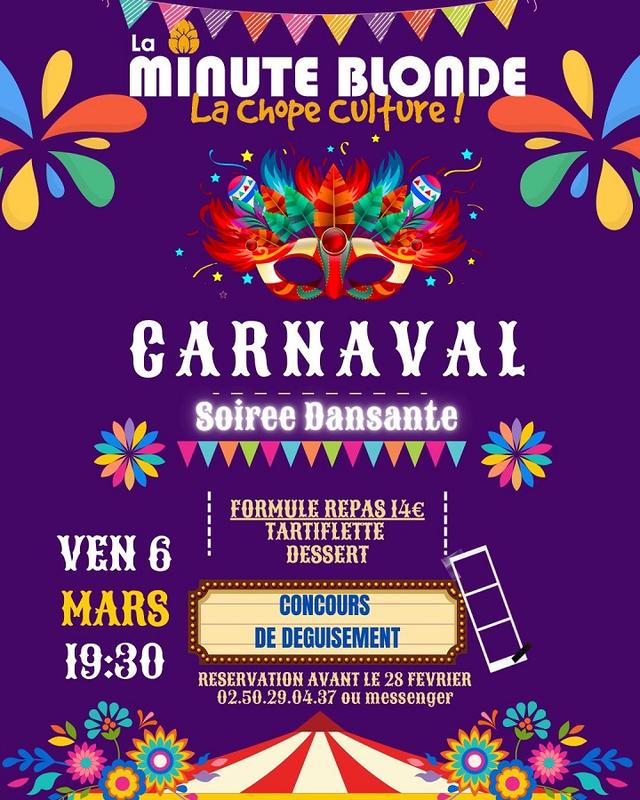 Carnaval, soirée dansante