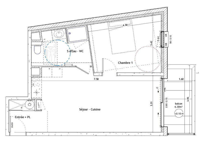 Appartement - 49 m² - 2 pièces