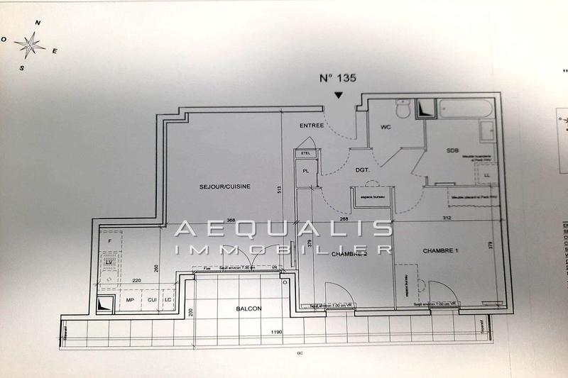 Appartement - 61 m² - 3 pièces