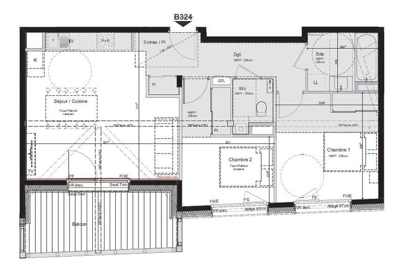 Appartement - 64 m² - 3 pièces