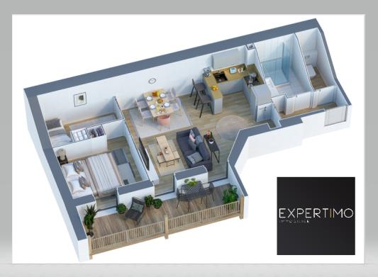 Appartement - 52 m² - 3 pièces