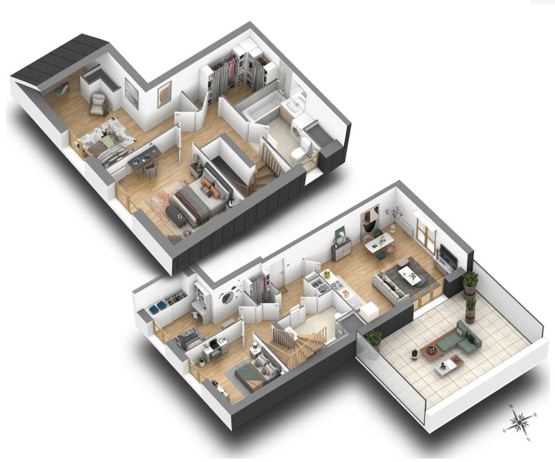 Appartement - 98 m² - 5 pièces