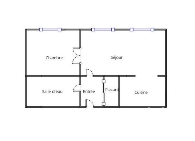 Appartement - 44 m² - 2 pièces