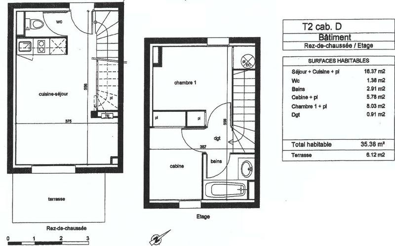 Appartement - 35 m² - 2 pièces