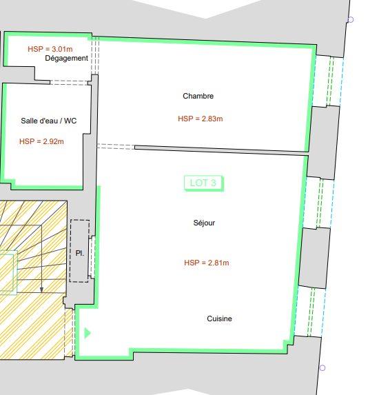 Appartement - 27 m² - 2 pièces