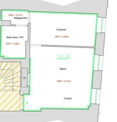 Appartement - 27 m² - 2 pièces