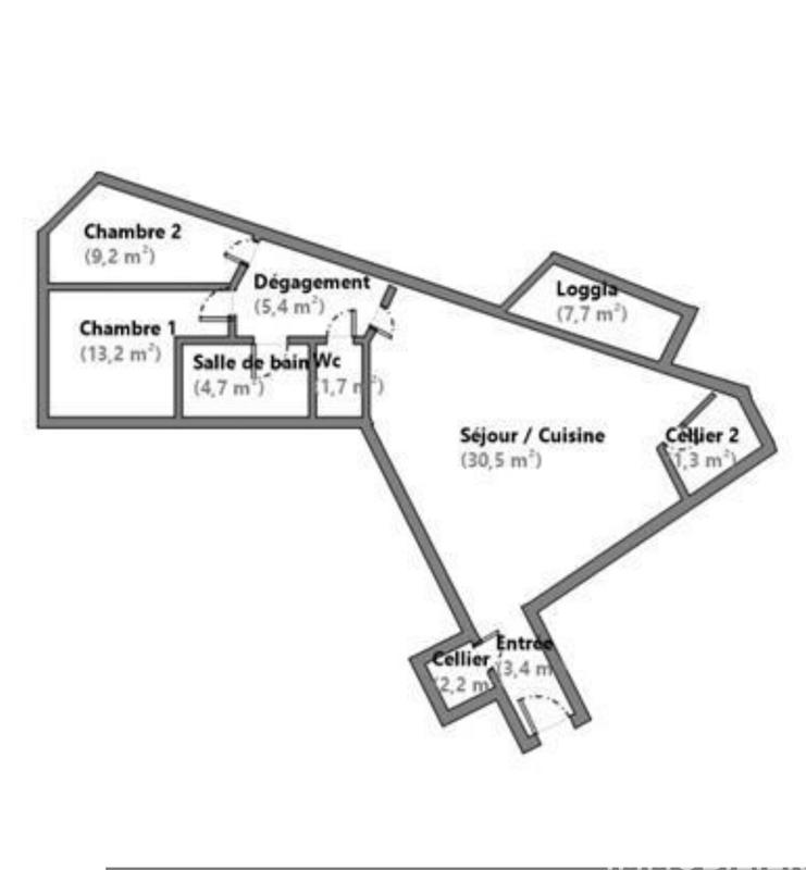 Appartement - 72 m² - 3 pièces