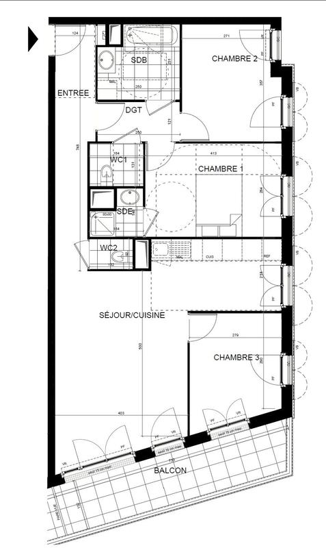 Appartement - 83 m² - 4 pièces