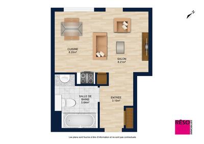 Appartement - 25 m² - 1 pièce