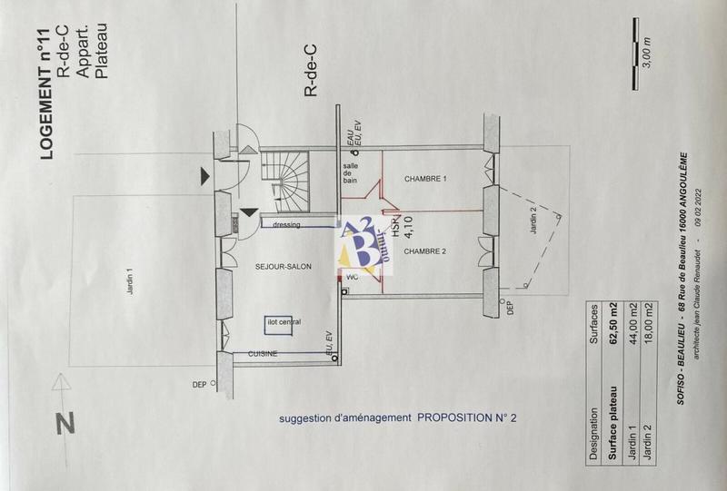 Appartement - 62 m²