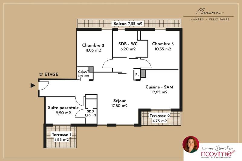 Appartement - 80 m² - 4 pièces