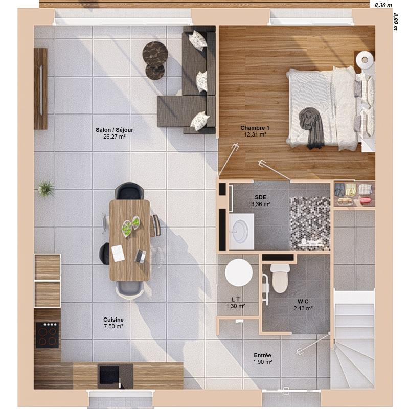 Maison - 110 m² - 6 pièces