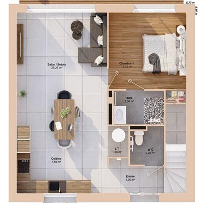 Maison - 110 m² - 6 pièces