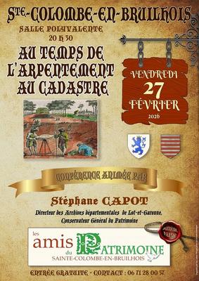 Conférence - de l'arpentage au cadastre