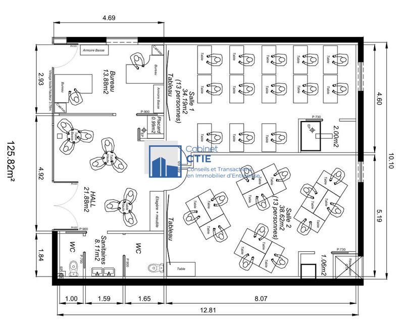 Local commercial - 120 m² - 5 pièces