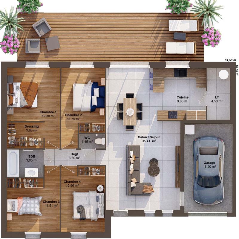 Maison - 109 m² - 6 pièces