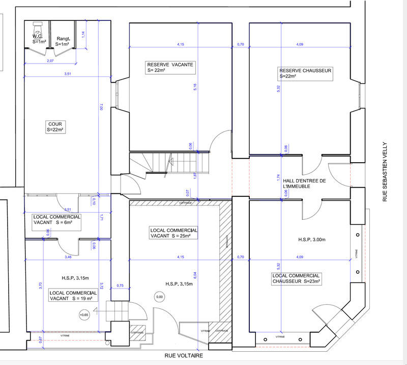 Local commercial - 117 m² - 6 pièces