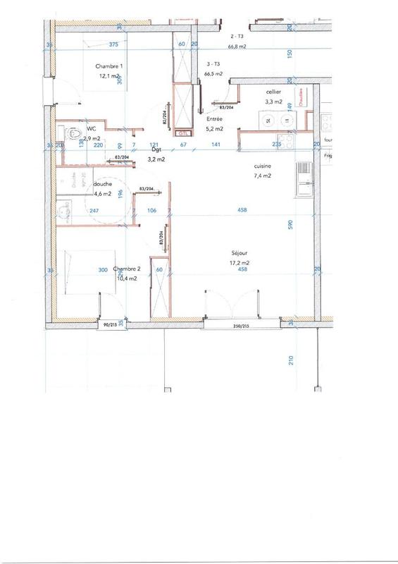Appartement - 67 m² - 3 pièces