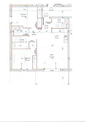 Appartement - 67 m² - 3 pièces