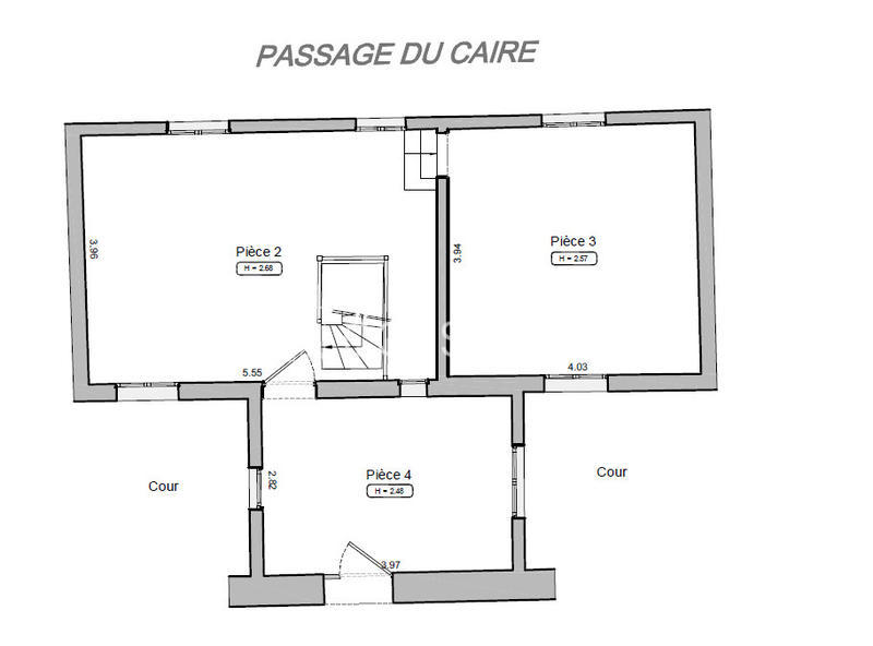 Bureau - 70 m² - 4 pièces