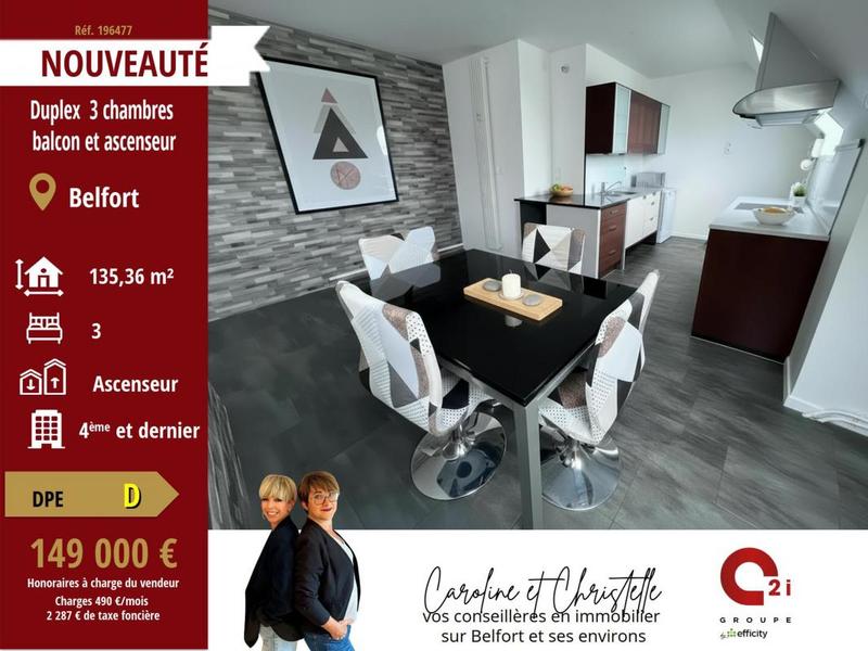 Appartement - 135 m² - 6 pièces